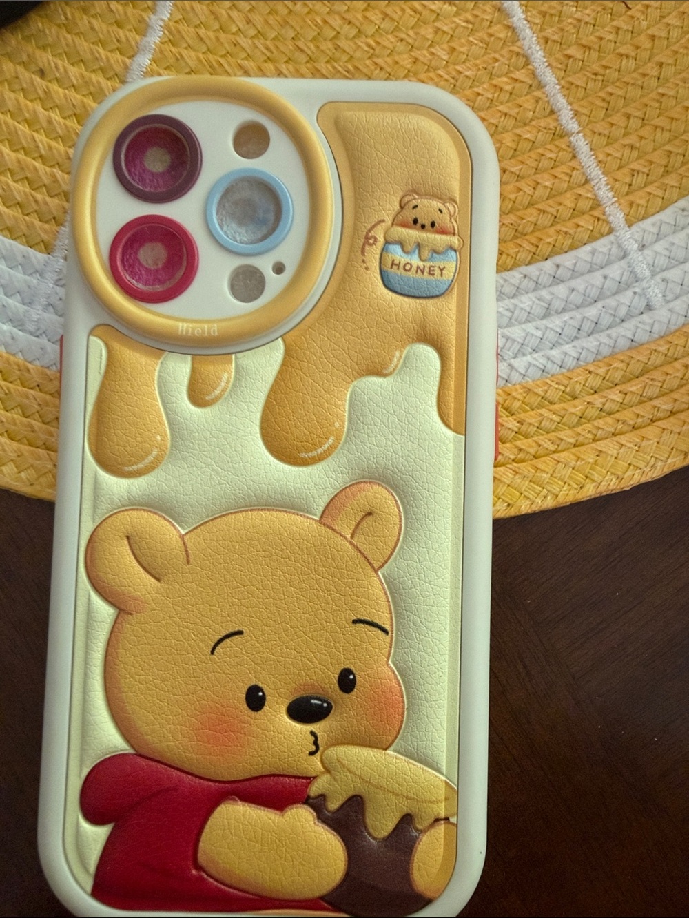 Cute Winnie-the-Pooh Honey Phone Case - Yellow & Red